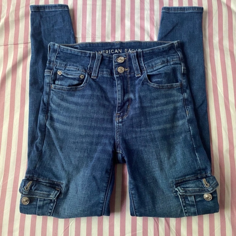SOLD!! | American Eagle Outfitters Women's Dark Blue Skinny Jeans